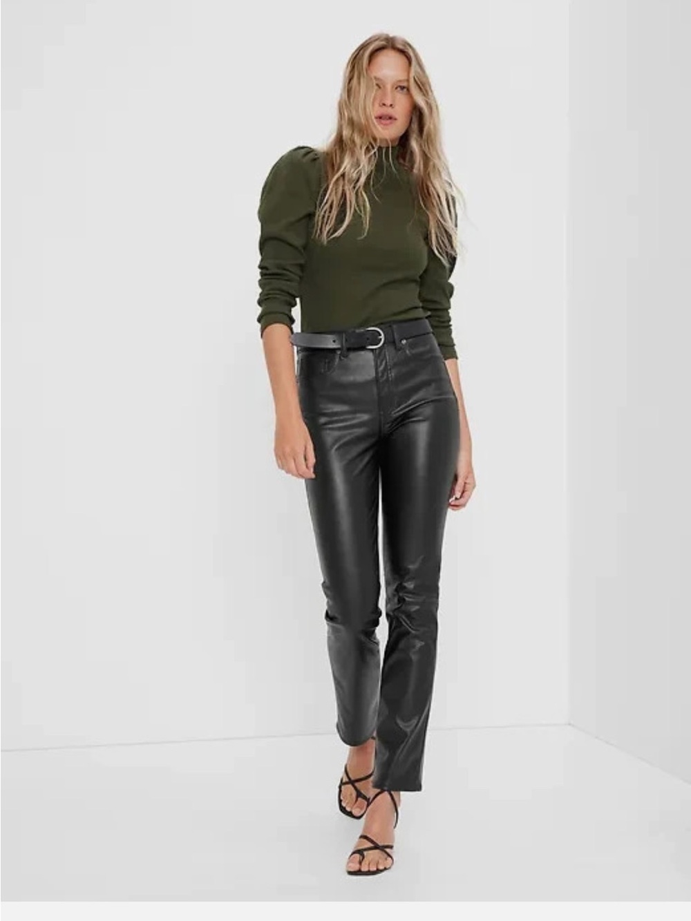 GAP - Black Vegan Leather Women’s Slim Jeans